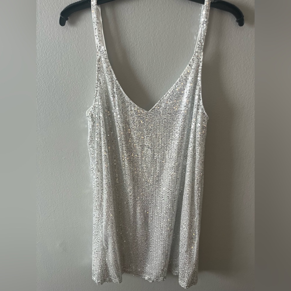 Silver Sequin Women's Dress